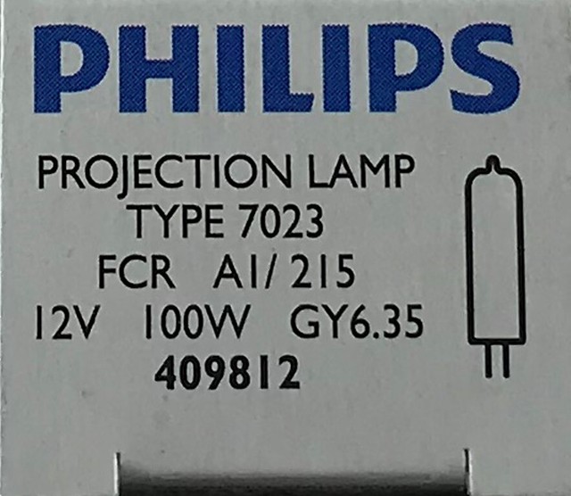 Philips Type 7023 12v 100w FCR A1/215 Gy6.35 Projector Lamp Bulb for