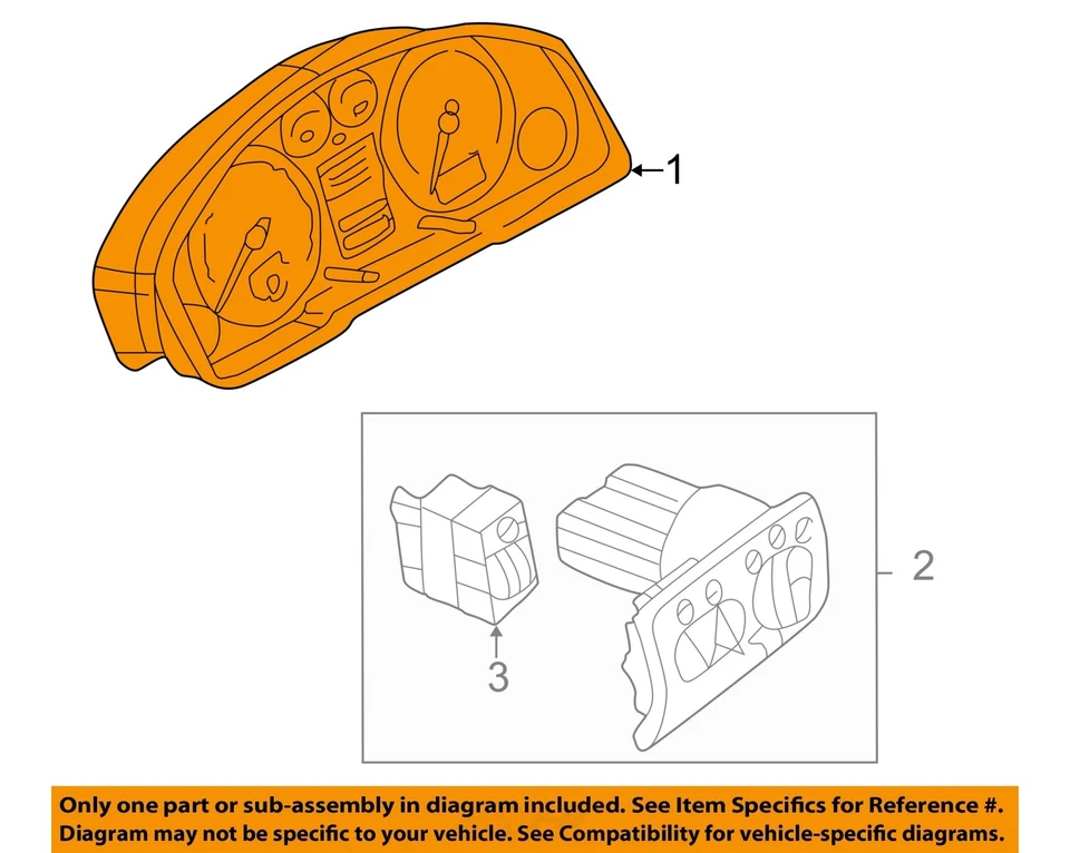 Used Speedometer Gauge fits: 1999 Audi A6 cluster w/o immobilizer MPH Grade A - Image 3 of 4