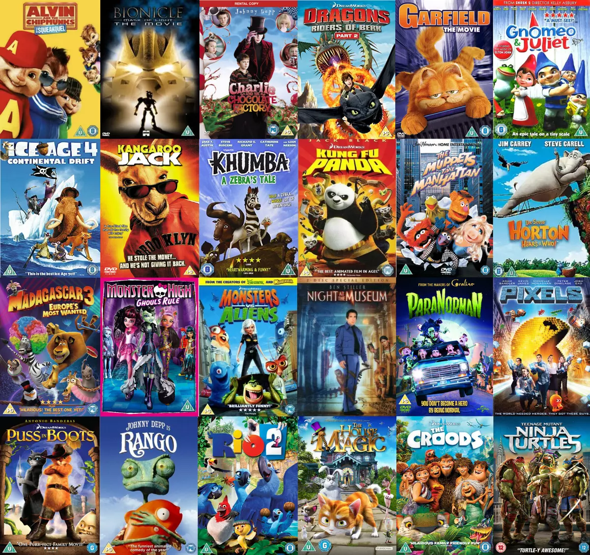 Kids & Family DVD's 1.99 each - BUY 2 get 1 Free