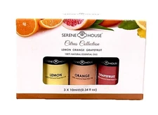 NEW Open Box Essential Oils Citrus Collection Grapefruit Orange Lemon 10ml x 3