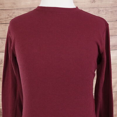 MAGELLAN OUTDOORS CLASSIC FIT MOISTURE WICKING WAFFLE KNIT THERMAL TSHIRT  SZ M