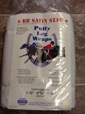 BB Satin Star Puffy Leg Wraps Size 14'' Horse Equestrian 