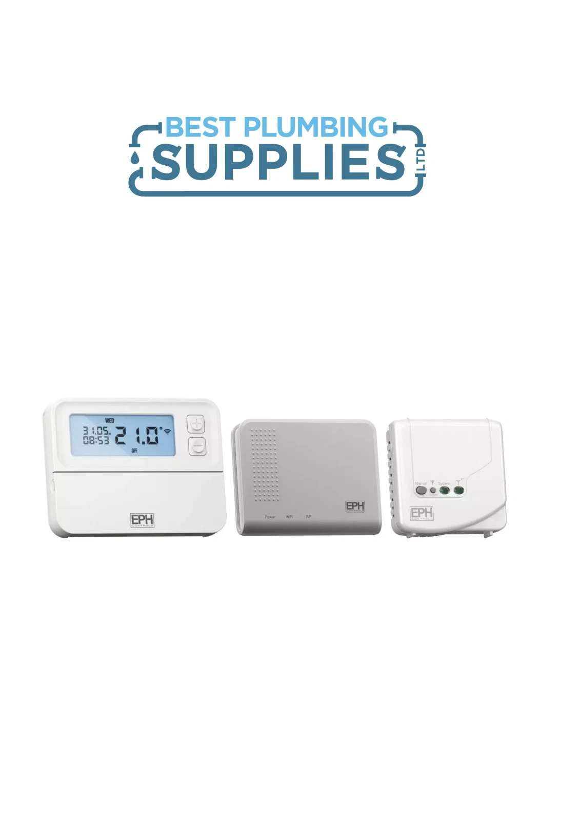 EPH CP4I Smart Heating Programmable Thermostat & GW03 Pack Smart Control Ember