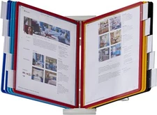 DURABLE Polypropylene Desktop Reference 10 Double-Sided Panels, Assorted 