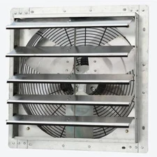 1736 CFM Silver Electric Powered Gable Mount Shutter Fan/Vent