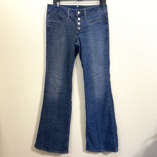 Levi's Womens Jeans Size 32 Medium Wash Wide Leg Button Fly