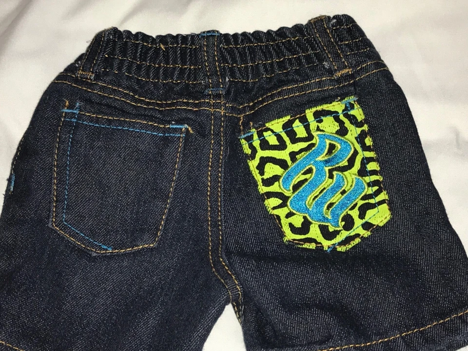 ROCAWEAR CLÁSICO BEBÉ 3/6 MESES DENIM AZUL JEAN SHORTS “MASTER BUILDERS” USADO EN EXCELENTE ESTADO Foto 4 de 4