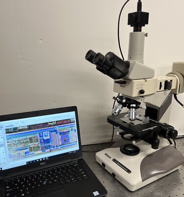 Nikon Optiphot2  Nomarski DIC BF. Optiphot 100 Microscope + 5MP Cam
