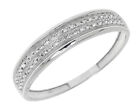 4mm Wedding Fashion Band Ring 0.15 ct 10k White Gold Mens Pave Round Diamond