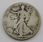 1921 S Walking Liberty Half Dollar Coin - Item# 9385