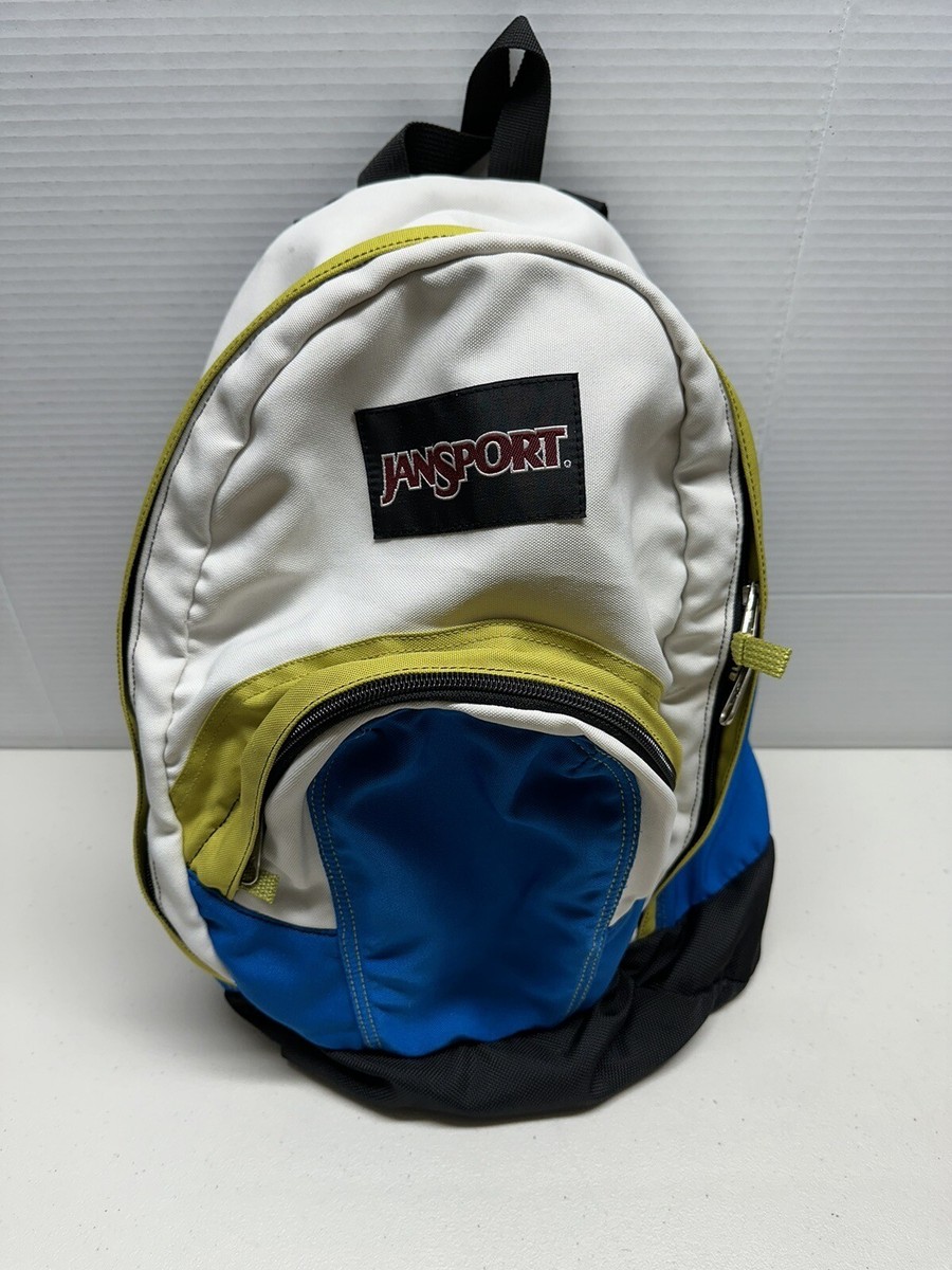 Jansport 2000s Era White Blue Teal Backpack | eBay