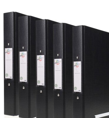 Ring Binder A4 Jet Black High Quality Strong 2 Ring File Document ...
