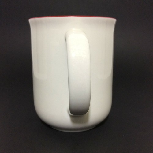 Oneida American Beauty Coffee Mug Cup Casual Settings White with Red Rim 10 Oz - Picture 9 of 12