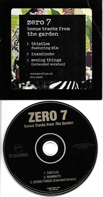 ZERO 7 w/ SIA Bonus Trx RARE UNRELEASED & EXTENEDED MIX PROMO DJ CD single 2006
