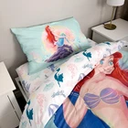 New Little Mermaid 4 Piece Twin Bedding Sheet Set For Kids With Comforter