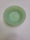 VTG Anchor Hocking Jadeite Swirl Shell Serving Bowl Fire King Green 6 "