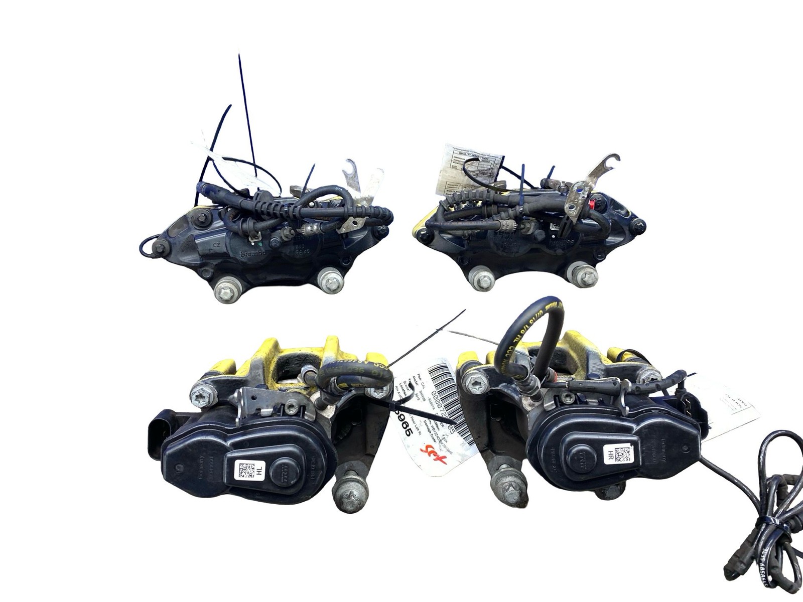 2014 - 2019 Bmw I8 Oem 1.5L Front Rear Left Right Brake Caliper Set Of 4 Yellow
