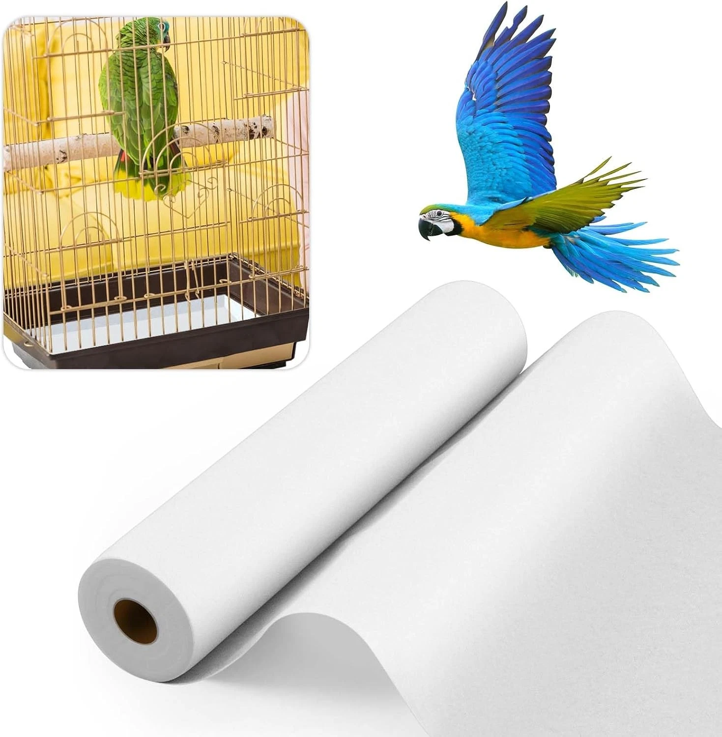 100 ft x 18 Inch Bird Cage Liner Disposable Parakeet 100 x 18