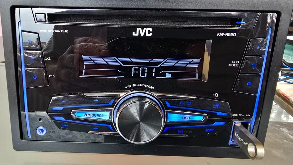 📻 JVC KW-R520 2-DIN Autoradio – voll funktionsfähig – mit ISO-Kabel, Einbaurahm - Bild 3 von 4