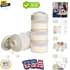 On-the-Go Portable Milk Powder Container - 2-Pack Stackable Formula Dispenser