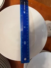 11 x Royal Copenhagen WHEAT MCM Fav,  7.5” White plates, Embossed, First Quality