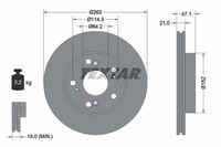 2X Textar Bremsscheibe 92175803 FüR Honda