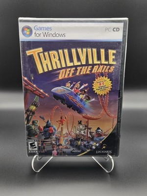 Video Game PC Thrillville Off the Rails Lucasarts Windows 2000 XP Vista New Fast