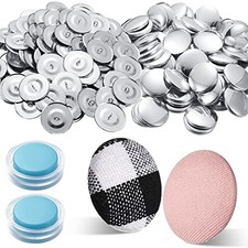 100 Sets Cover Buttons Kit with Tools - Size 60/1.5 Inch DIY Size 60 / 1.5 Inch