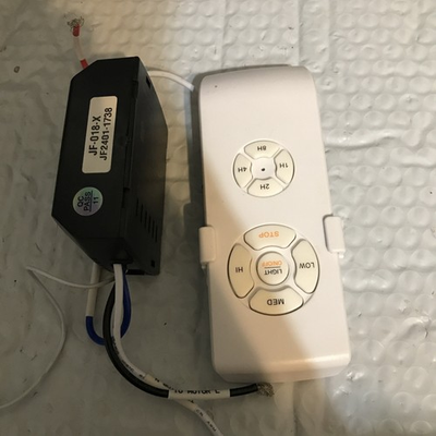 #ad JF 018 X Low Med High 8 Hour Ceiling Fan Light White Remote Control Tested Works $7.50