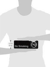 Winco SGN-310 Sign, 3-Inch by 9-Inch, No Smoking