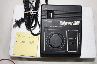 MRC RAILPOWER 1300 MODEL RAILROAD POWER SUPPLY, SPEED CONTROL  METER TESTED ONLY