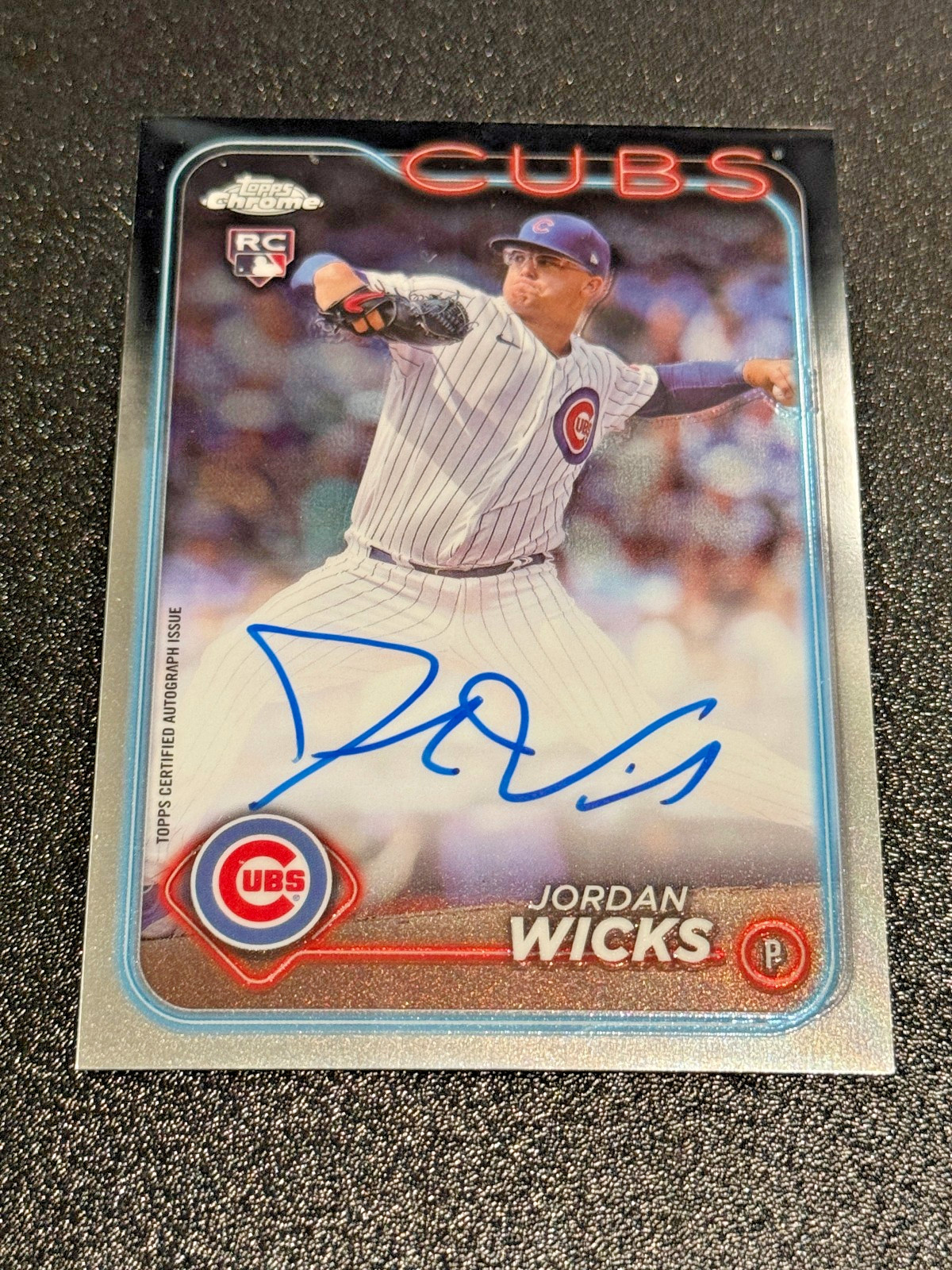 2024 Topps Chrome Jordan Wicks Auto RC #RA-JWS Cubs Rookie