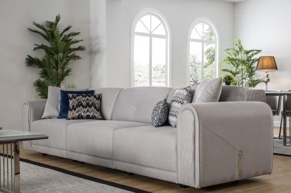 Luxus Sofa 4 Sitz Stoff Wohnzimmer Modernes Design Sofas Polster Couchen-image