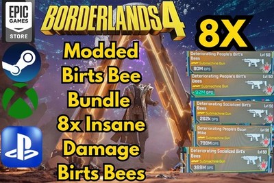 Borderlands 4 | 8x Modded Birts Bees Bundle | SMG | One Shot | Modded Weapons