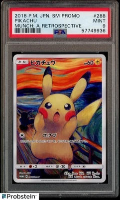 2018 Pokemon Japanese SM Promo Munch A Retrospective #288 Pikachu PSA 9