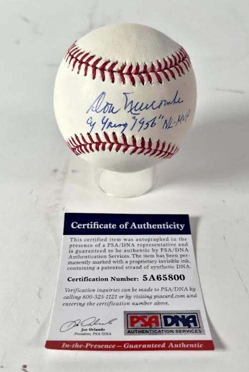 Don Newcombe Autographed/Inscribed "Cy Young 1956 NL-MVP" Baseball PSA COA - Image 3 of 3