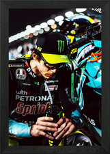 Poster Valentino Rossi MotoGP incorniciato Wall Art Quadro Stampa su Tela