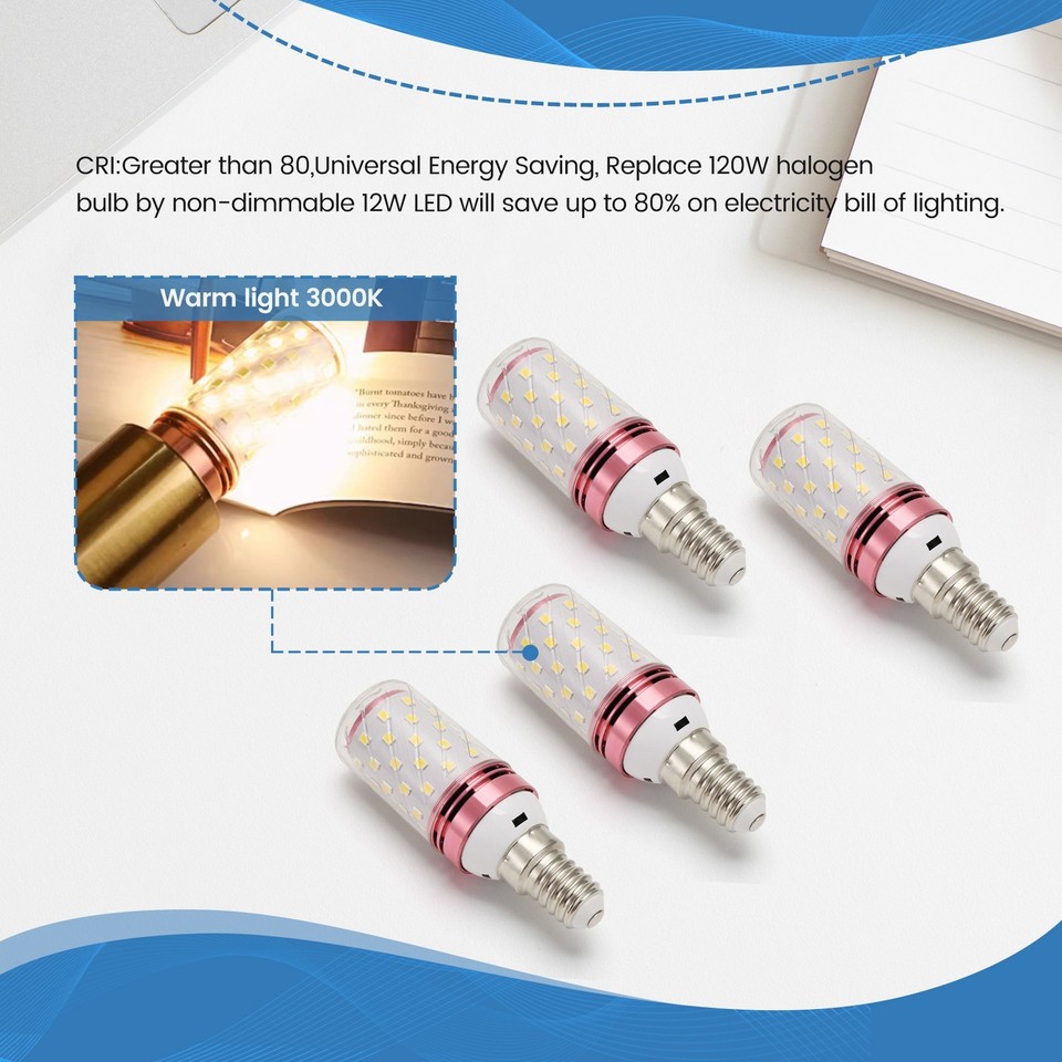Bulb Thread Check 10Pcs E14 LED Corn Bulb 12W Corn Bulb Replace Lamps Small Screw-in 8691 ...