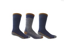 KODIAK MENS COTTON THERMAL SOCK GRYBLU 3 Pack Size 7-12