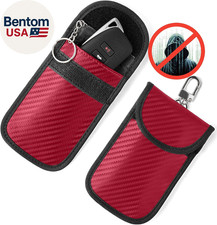 Upgraded Faraday Bag for Key Fob 2 Pack , Premium Faraday Key Fob Protector  Ca