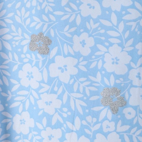 New Miss Lillian Women's Plus Size Flower Henley Short Sleeve Sleep Gown - Picture 2 of 3