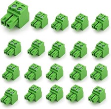 2 Pin 3.5mm Pitch PCB Screw Terminal Block Connector Male Plug 28 Size: 2 Pin