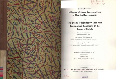 Literature surveys on influence of stress concentrations at elevated temperature