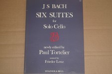 J.S. Bach - Six Suites for Solo Cello / Paul Tortelier / Frieder Lenz Notenheft