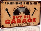 Vintage Garage Metal Sign Funny Man Cave Workshop Decor 8x12 Inch