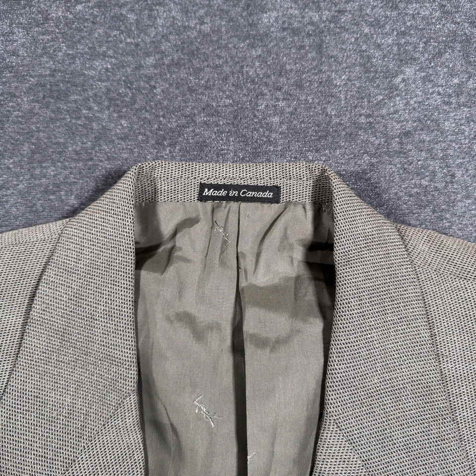 YSL Yves Saint Laurent Blazer куртка мужская 41R серый шерсти официальный двубортный - Изображение 4 из 4