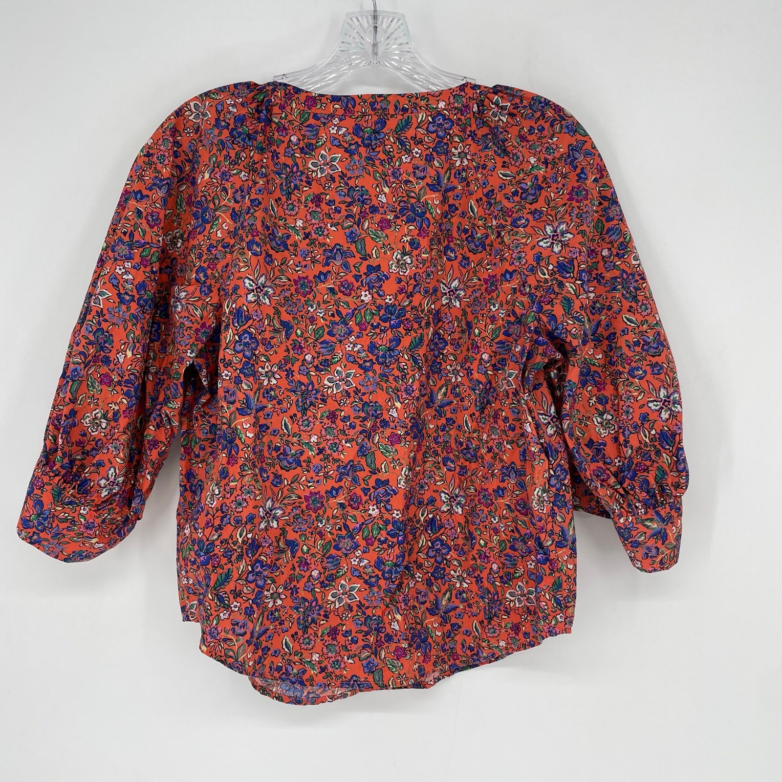 Universal Thread Split Neck Floral Cotton Top Siz… - image 6