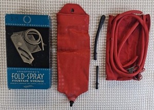 Fountain Syringe Armstrong Fold Spray Made In USA Vintage Medical Supplies READ