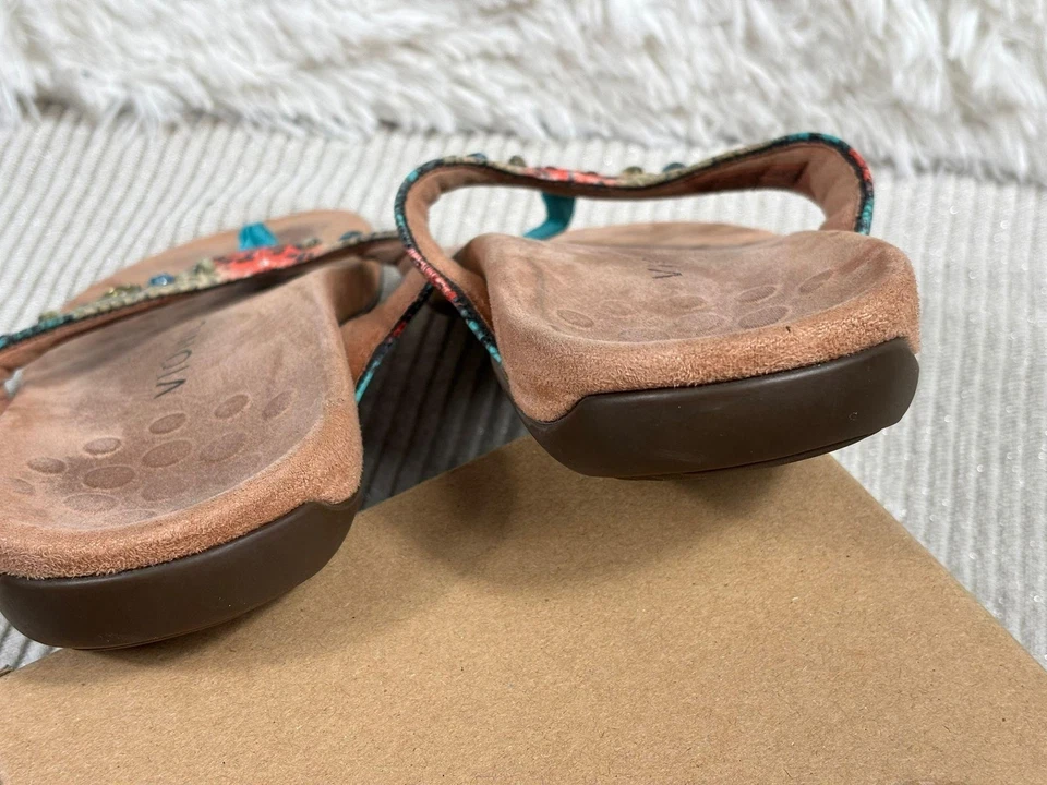 Vionic Shoes Womens Size 8 Multicolor Lucia Snake Thong Sandals Flip Flops - Image 2 of 4