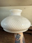 Vintage White Hobnail Oil Lamp Shade 10" Heavy Milk Glass Lamp Shade